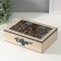 Casket wood 6 divisions "Mushrooms" beige-blue 17x24x7 cm