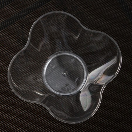 Plastic disposable form for buffet “Flower”, 350 ml, transparent color-6