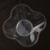 Plastic disposable form for buffet “Flower”, 350 ml, transparent color