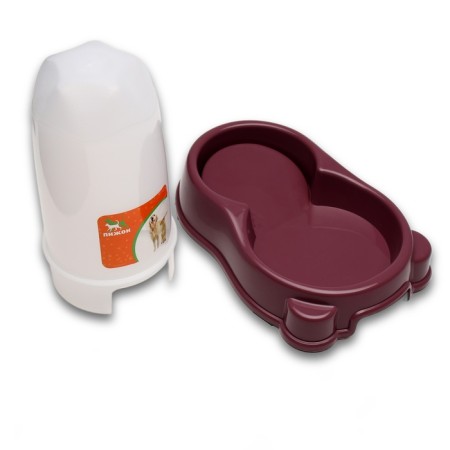 Auto feeder 1.5 l, 27 x 18 x 25 cm, burgundy-8