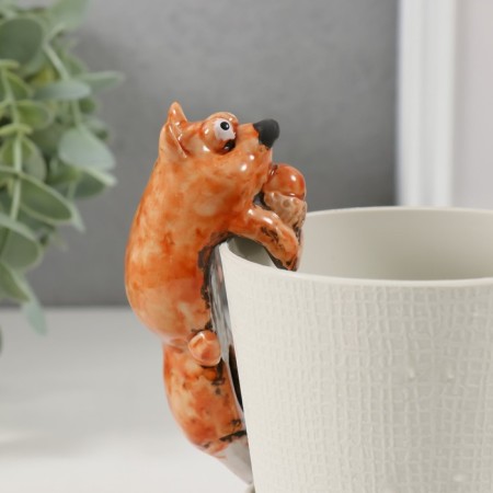 Souvenir Ceramics for Kashpo "Squirrel with Stoil" 4.9x4.4x11 cm-1