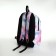 Youth backpack from a lightning textile, 3 pockets, waist bag, blue/white/pink color