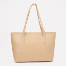 Zipper bag with lightning, beige color