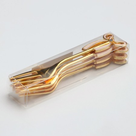 Fruit plugs "Bant", length 12.5 cm, 6 pcs, gold color-4