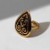 Ring "Ethnic" count pattern, color black gold, dimensionless