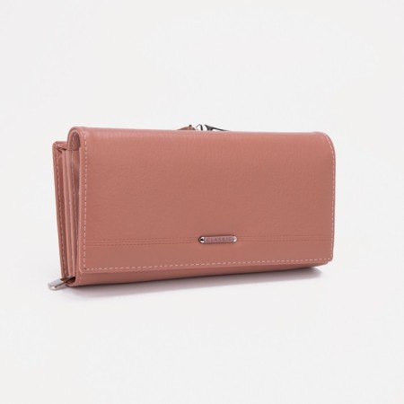 Women's wallet on magnets, pink color
