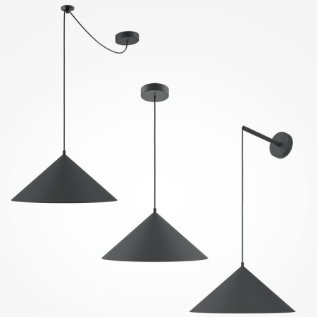 Suspension lamp Maytoni Mod167PL-01B, 1HE27, 40W, 15.5x318 cm, black color-2