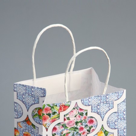 Gift package for a bottle, packaging, "festive", white craft, 13 x 36 x 10 cm-6