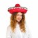 Carnival hat "Sombrero", red color