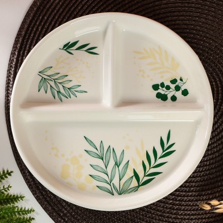 Ceramic “Leaves”, 21 cm, white color, white-2