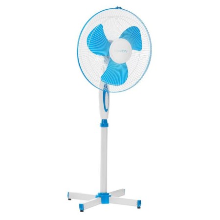 Fan Luazon LOF-01, floor, 40-45 watts, 3 modes, white-blue, without packaging-2