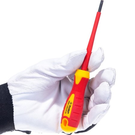 Dielectric bison screwdriver, professional, three -component handle, SL4 x 100 mm-3