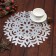 Napkin New Year's serving shade snowflake, color silver, d 38 cm