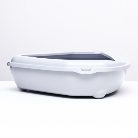 Corner toilet with a frame 55*45*13 cm, gray-2