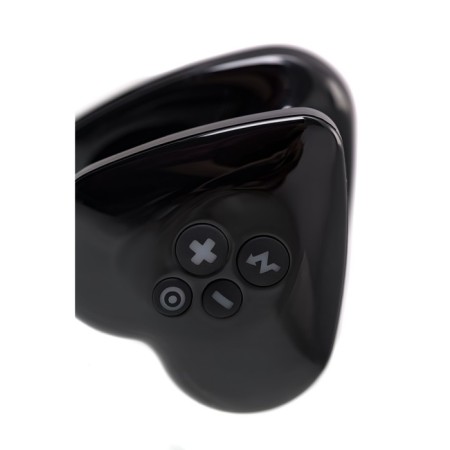 Vibrator Mystim Heart os Desire with electrical stimulation, 6.7 cm, silicone, black color-3