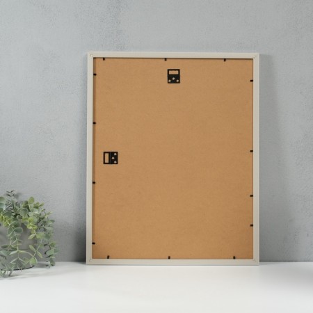 Photo frame Plastic "Gloria" 40x50 with a paspartm 30x40 cm, white-1