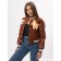Brown Bomber leather bomber, size 48