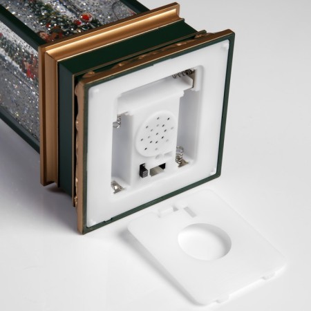 LED figure "Lantern with a Christmas tree" 10.5 × 26 × 10.5 cm, plastic, AAX3 batteries (not in the kit), USB, glow warm white-4