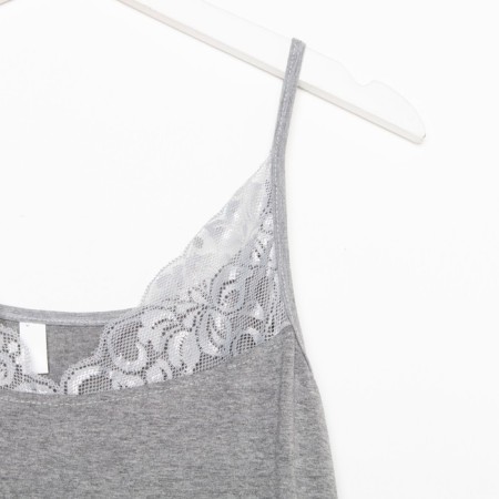 Night shirt female, color gray melange, size 48-4