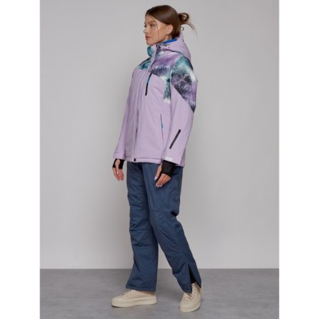 Ski jacket female winter, size 52, purple color-8