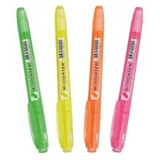 A set of markers of textbooks Crown, Multi Hi-Lighter, 4 pieces, 4 colors, 1.0-4.0 mm, water-based ink, case with euro suspension