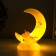 The nightlight "Moon and unicorn" LED from batteries yellow 5.5x10x14 cm Risalux