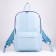 Women's backpack made of artificial leather, textura, blue color