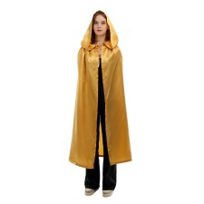 Carnival cloak adult, satin, color golden length 120cm