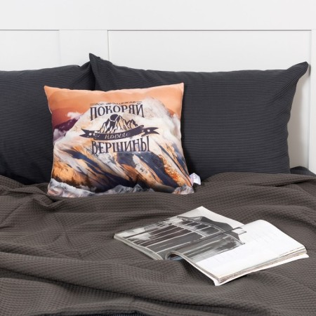 Decorative pillow "Ethel" conquer the peaks 40x40 cm, velor, 100% p/e-3