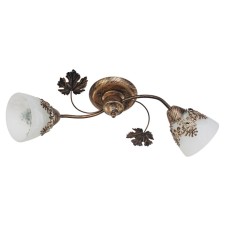 Economic light chandelier 1866k/2, 2x40W E27, brown color