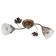 Economic light chandelier 1866k/2, 2x40W E27, brown color