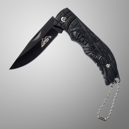 Folding knife "Death with a scythe" 15 cm, blade 65mm/1.4mm, with a chain-1