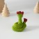 Polystone souvenir "Snake with red roses" 4.9x6 cm