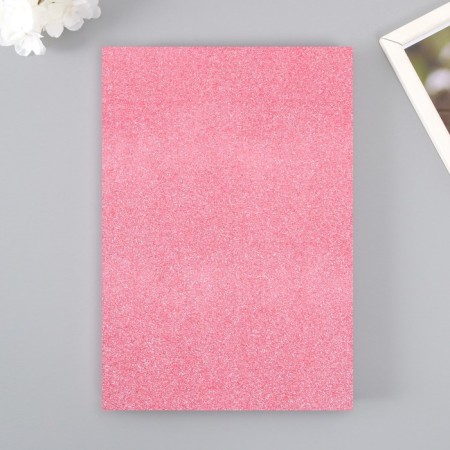 Foamiran glitter 2 mm, 20x30 cm, pink