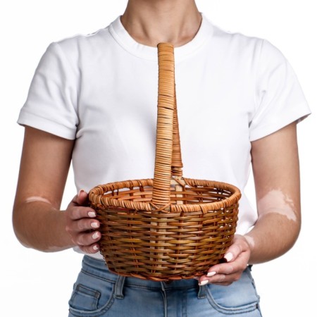 Wicker basket, 26 × 21 × 10/31 cm, vine, corn-1