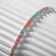 Bracelet "ice" 2 mm, mochito, green-pink in silver