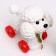 Developing toy - catka children's "Poodle" on a rope, 26 x 15 x 27 cm