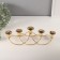 Summary Metal for 5 candles "wave" gold d-2 cm 10.5x37x11 cm