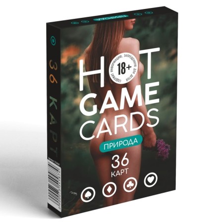 Playing cards "Hot Game Carts" Nature, 36 cards, 18+-2