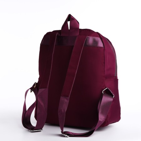 City backpack of textiles on lightning, 2 outer pockets, purple color-1