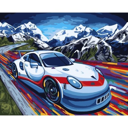 Picture on numbers on a canvas with a subframe "Sportser", 40 x 50 cm-1