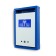 Mail box with a lock, vertical "coat of arms", blue