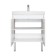 Tumbling under the Aquaton sink Scandil Doors, 70 cm, white gloss color, oak Verona