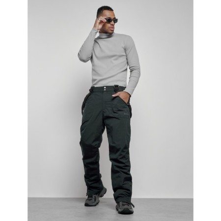 Semi-combinezone ski insulated male winter, size 56, dark green color-19