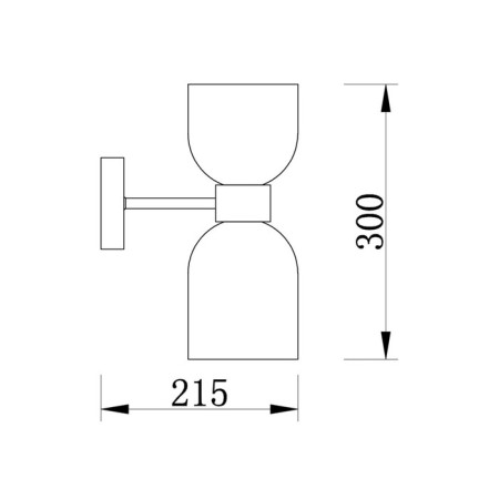 Bra Freya Fr5203WL-02ch1 Savia, 215x120x300 mm, E27, 2x60W, color chromium-4