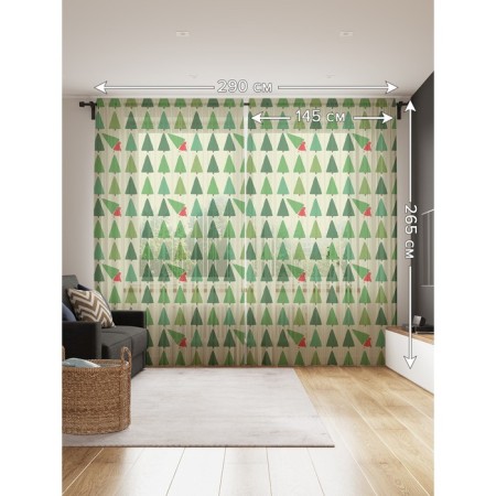 Photo "stole a Christmas tree", size 145x265 cm, 2 pcs-1