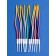 Candles for Cake "Serpentine", 12 pcs, multi -colored with sparkles