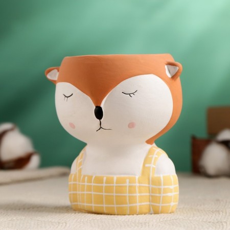 Pot "Sweet Fox" yellow, 6x11cm-2