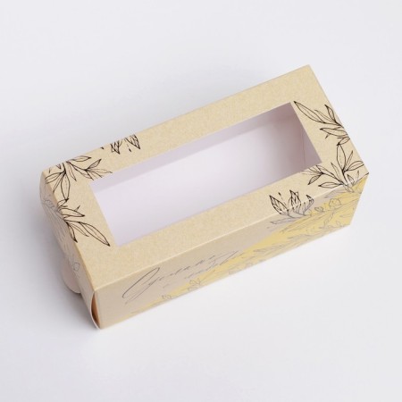 Box for Makarun, confectionery packaging, “Made with love”, 12 x5.5 x 5.5 cm