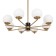 Suspended lamp Marble, 8xe27, color brass